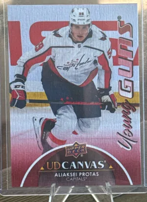 2021-22 Upper Deck Extended Series Aliaksei Protas UD Canvas Young Guns front