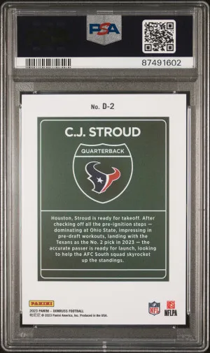 2023 Panini Donruss Downtown! Cj Stroud Downtown! back