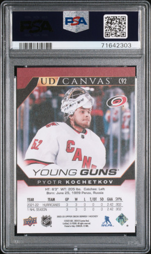 2022 Upper Deck Ud Canvas Pyotr Kochetkov Ud Canvas back