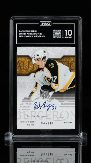 Patrice Bergeron FUTURE WATCH AUTO+ $400 CASH front