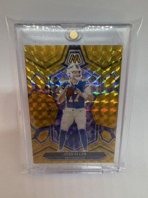 2024 Mosaic Football Josh Allen True Gold /10 front