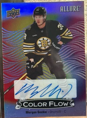 2024-25 Allure Hockey Color Flow Auto Morgan Geekie Full Rainbow Autograph front