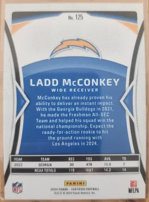 2024 Certified Ladd McConkey Gold  2/25 back