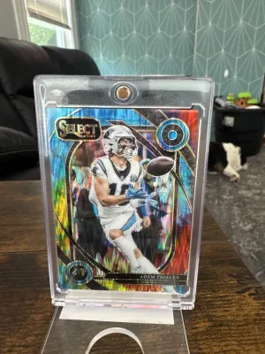 2024 Panini Select #202 Adam Thielen Red & Blue Prizm Shock front
