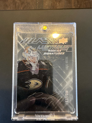 Lukas Dostal Black Lustrous Rookie Signatures /299 front