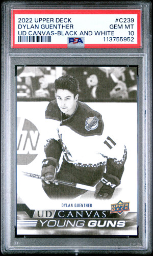 2022 Upper Deck Ud Canvas Dylan Guenther Ud Canvas-Black And White front