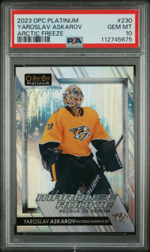 2023 O-Pee-Chee Platinum Yaroslav Askarov Arctic Freeze front