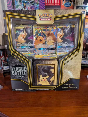 Pikachu and Zekrom GX League Battle Deck front