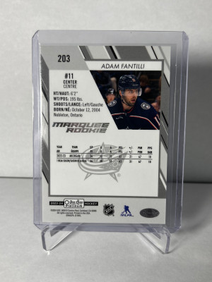 2023-24 OPC Platinum Pond Hockey Marquee Rookie Adam Fantilli #203 SSP back