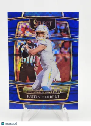 2021 Panini Select Prizm Justin Herbert #19 Blue /199 front