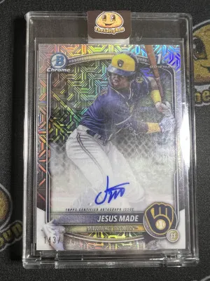 2025 Bowman Chrome Prospect HTA Choice Refractor /150 Jesus Made #CPA-JM Auto front