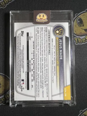 2025 Bowman Chrome Prospect HTA Choice Refractor /150 Jesus Made #CPA-JM Auto back