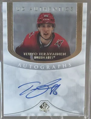 2023-24 SP Authentic - UD Authentics Teuvo Teravainen Auto #UDA-TT front