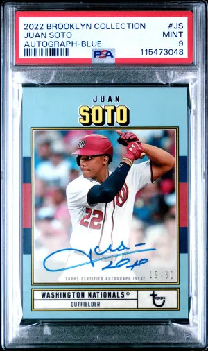 2022 Topps Brooklyn Collection Autograph Juan Soto Autograph-Blue /30 front