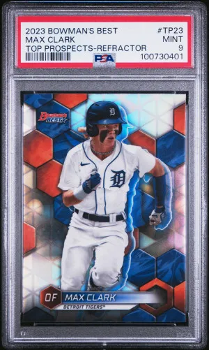 2023 Bowman's Best Top Prospects Max Clark Top Prospects-Refractor front