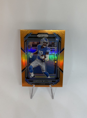 2022 Prizm Football Jameson Williams Orange Rookie /249 front