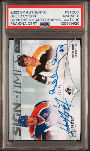2023 Sp Authentic Sign Of The Times 2 Autographs Gretzky/Orr front