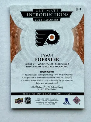 2023 -24 Ultimate Introductions Auto Tyson Foerster back