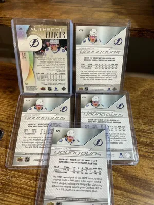 2024 Connor Geekie Authentic Rookies Auto & Young Guns X4 back