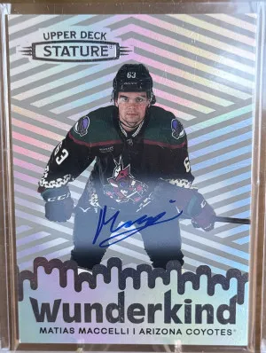 Matias Maccelli AUTO 2022-23 UD Stature Wunderkind   #W-4 front