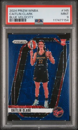 2024 Panini Prizm Wnba Caitlin Clark Blue Velocity front