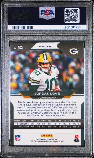 2020 Panini Prizm Jordan Love Lazer Prizm back