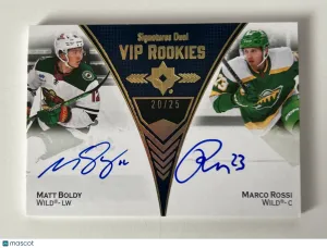 2023 2022-23 Upper Deck Ultimate VIP Rookies Marco Rossi Matt Boldy 20/25 front