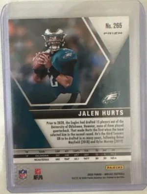 Jalen Hurts Silver Debut RC - Clean back