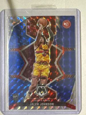 Jalen Johnson Rookie Blue Mosaic /99 front