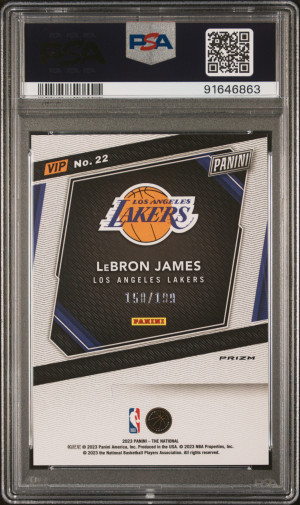 2023 Panini National Vip Gold Lebron James Red Sparkle /199 back