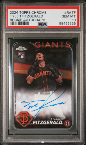 2024 Topps Chrome Rookie Autographs Tyler Fitzgerald front