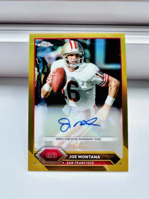 Joe Montana Topps Auto /50 front