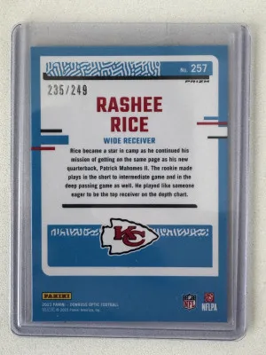 Optic Rated Rookie Orange Rashee Rice /249 back