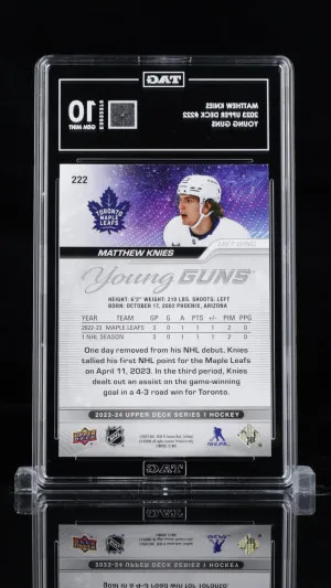 Matthew Knies
 2023 Upper Deck Young Guns #222 back
