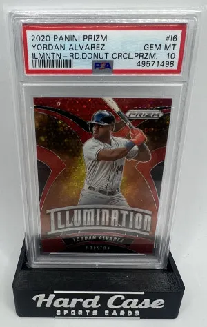 2020 Panini Prizm Illumination Yordan Alvarez Ilmntn-Rd.donut Crcl.przm. front