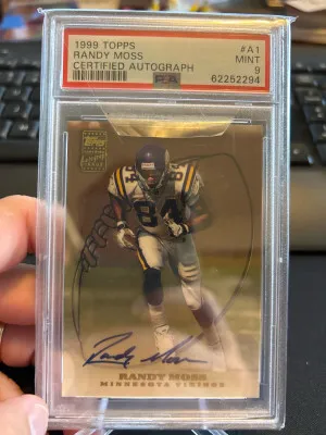 1999 Topps Certified Autograph Randy Moss Certified Autograph front