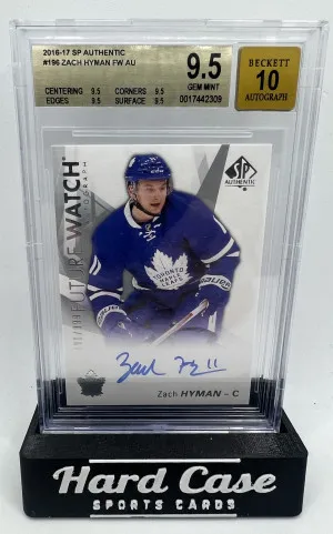 2016-17 SP Authentic Zach Hyman FW Auto BGS 9.5 front