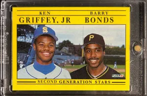 1991 Second Generation Stars Ken Griffey Jr & Barry Bonds front