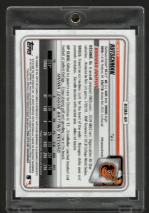 2020 Bowman Chrome Adley Rutschman #BCMA-AR back