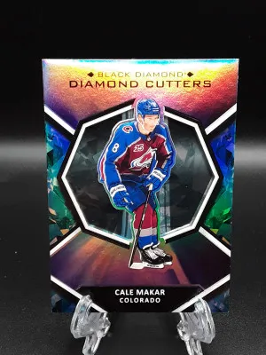 2021-22 UD Black Diamond Diamond Cutters Cale Makar #DC-CM Avalanche front