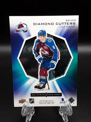 2021-22 UD Black Diamond Diamond Cutters Cale Makar #DC-CM Avalanche back