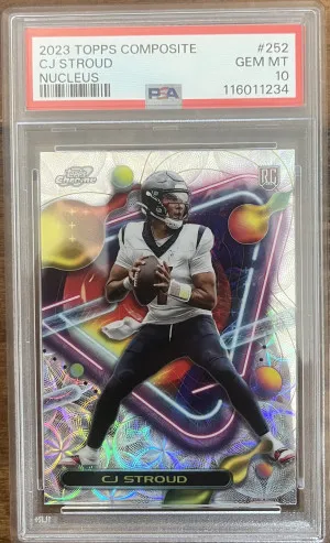 2023 Topps Composite CJ Stroud RC nucleus PSA 10 front