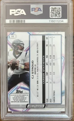 2023 Topps Composite CJ Stroud RC nucleus PSA 10 back