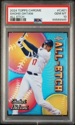 2024 Topps Chrome Chrome All Etch Shohei Ohtani PSA 10 front