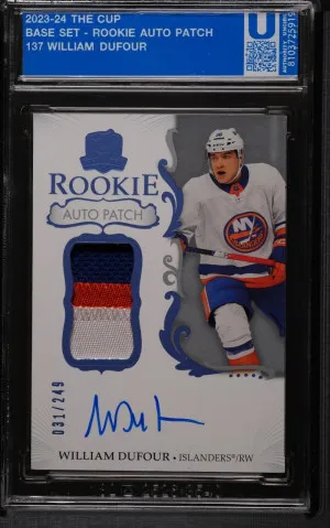 2023-24 The Cup Base Set - Rookie Auto Patch William Dufour front