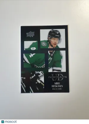 2024-25 Upper Deck UD Portraits Black Parallel Miro Heiskanen front