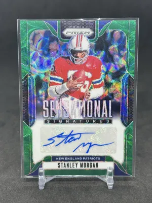 Stanley Morgan 2024 Panini Prizm Sensational Signatures Auto Green Scope /75 front