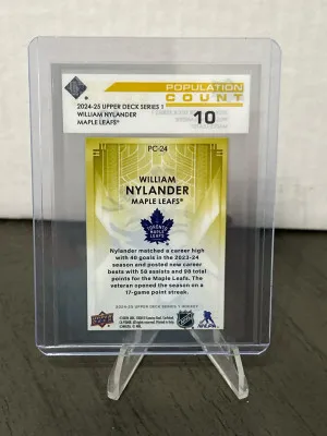 24-25 UD Series 1 William Nylander Population Count 10 back