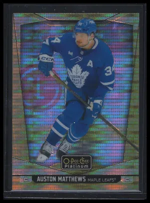 2024-25 O-Pee-Chee Platinum Auston Matthews Seismic Gold front