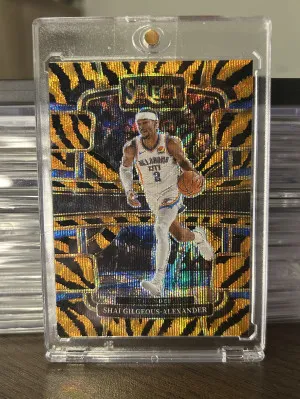 SHAI GILGEOUS ALEXANDER SELECT TIGER PRIZM SSP CASE HIT front